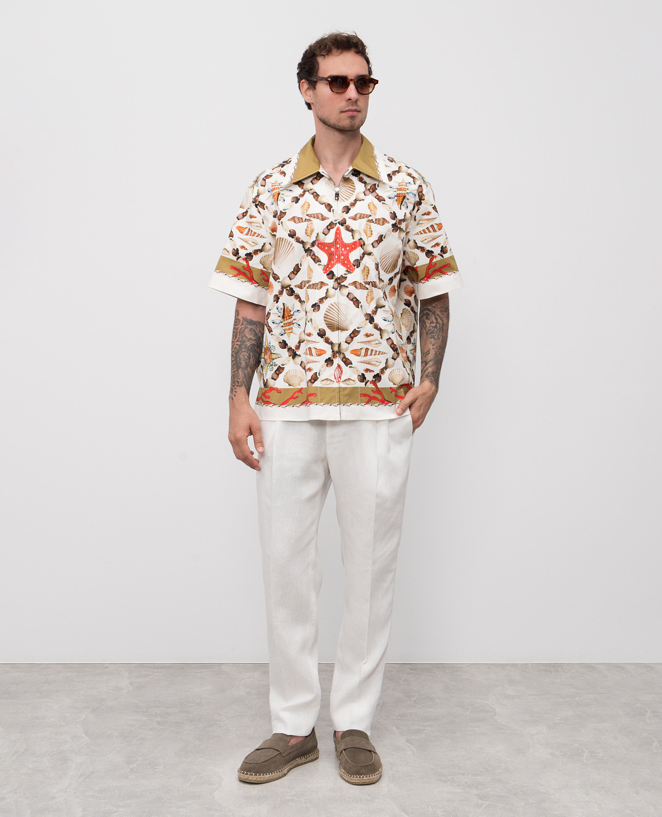 

White shirt with Shell print Dolce&Gabbana