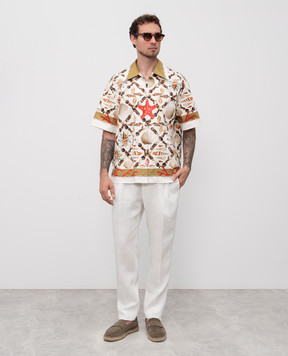 Dolce&Gabbana White shirt with Shell print G5NH6TFPFSQ