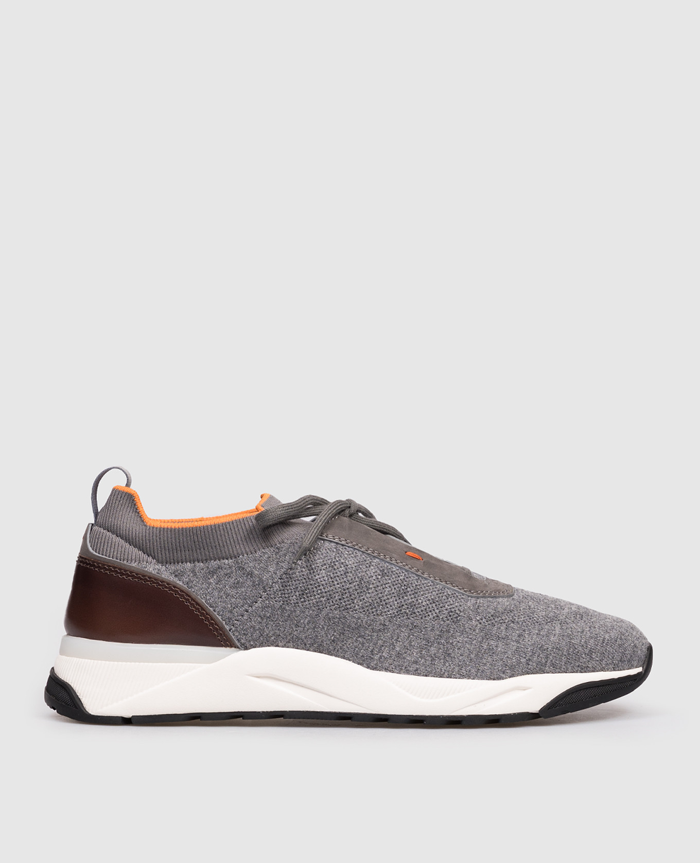 Gray combination sneakers Santoni