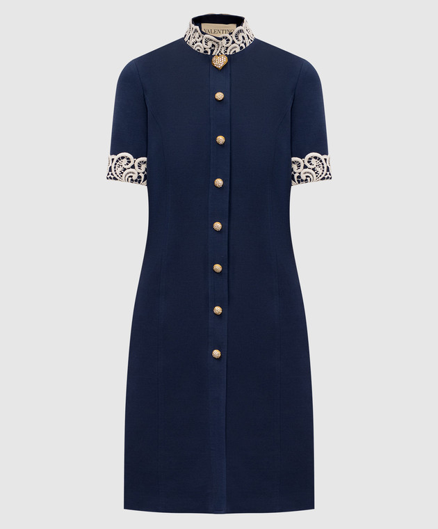 Valentino - Blue wool and silk midi dress 7B3VAG101CF - shop with Latvia  delivery at Symbol