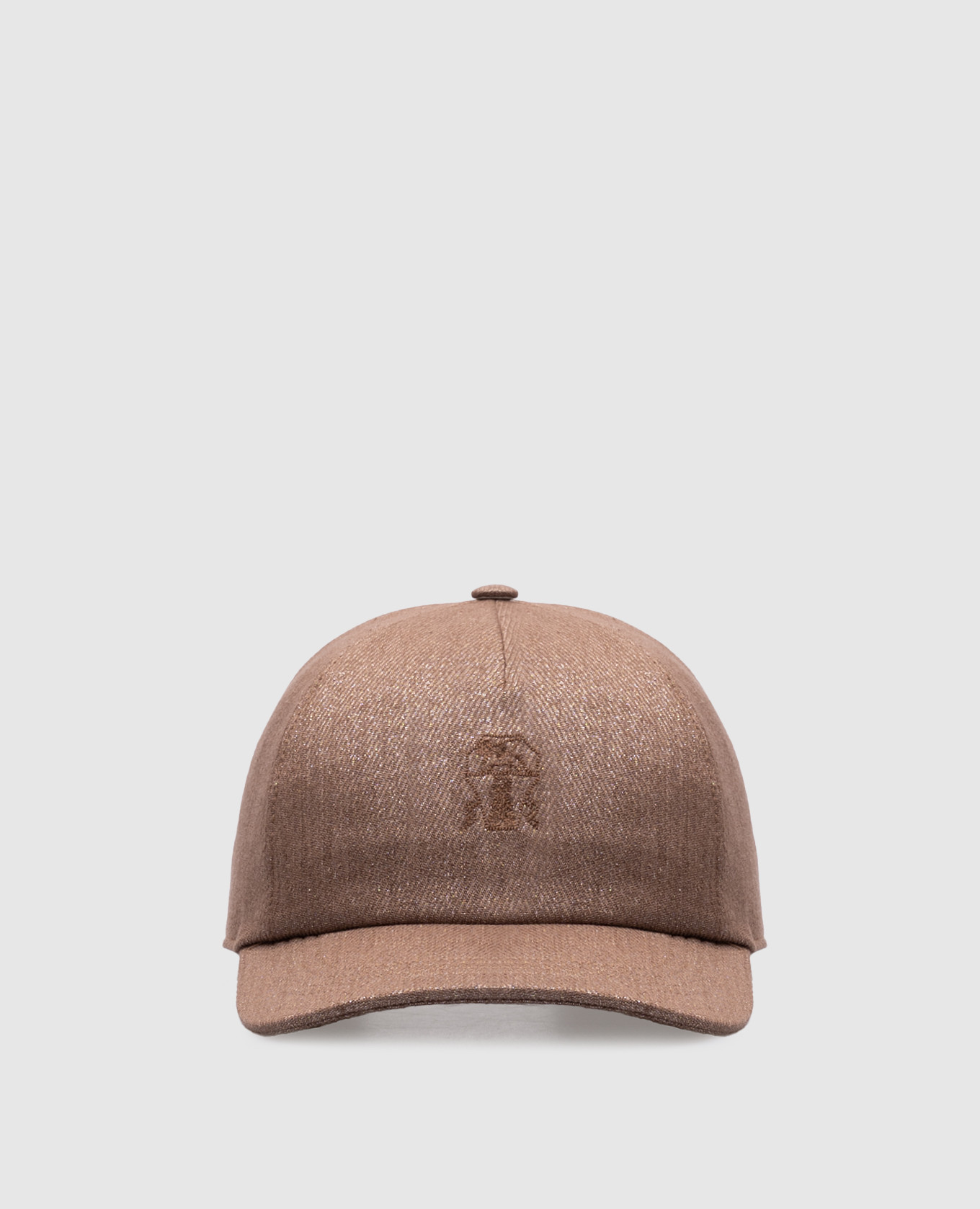 

Brown linen and wool cap with lurex Brunello Cucinelli