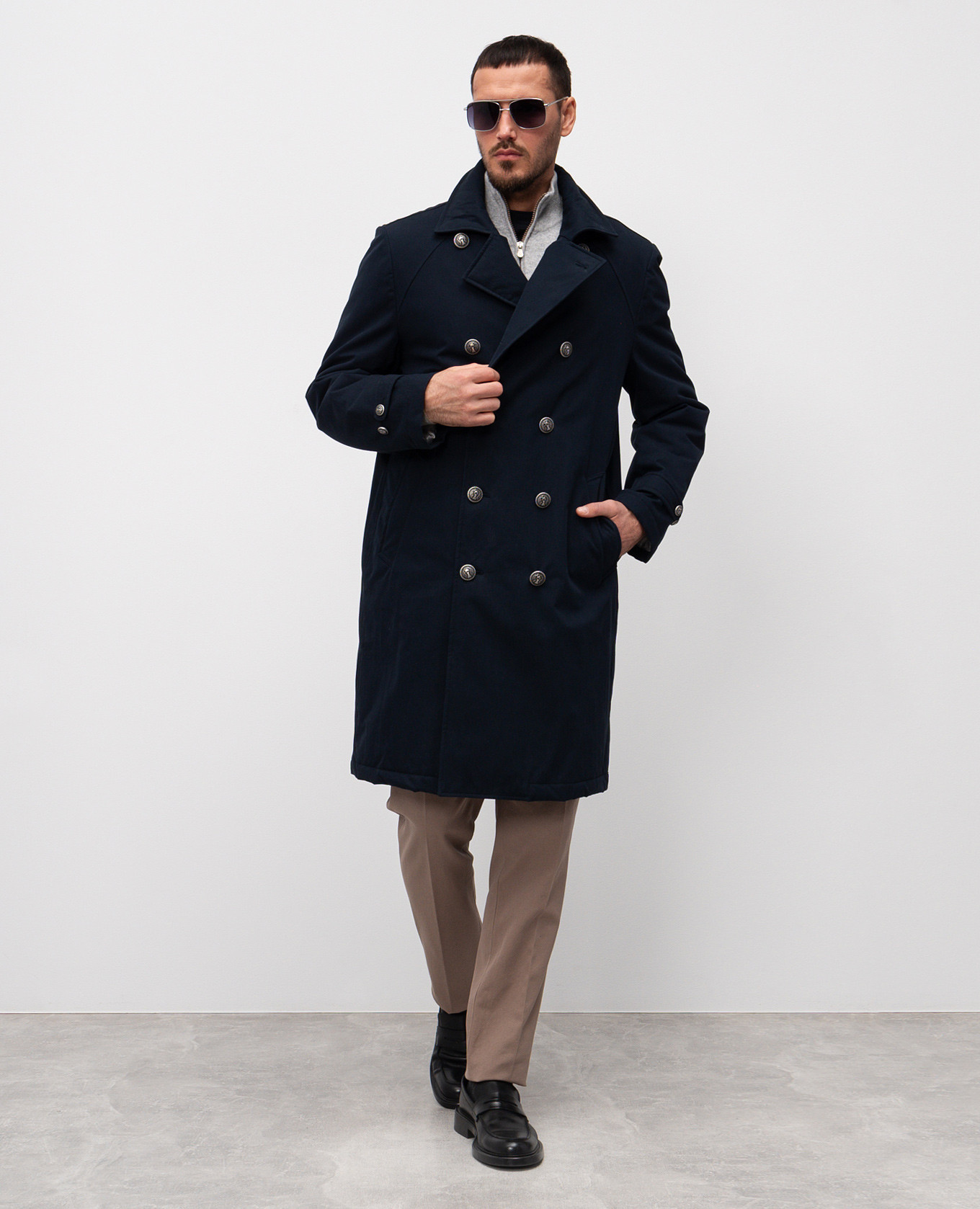 

Blue double-breasted jacket Brunello Cucinelli