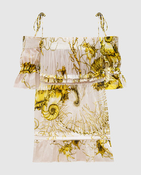 Roberto Cavalli White blouse with a print RTT703