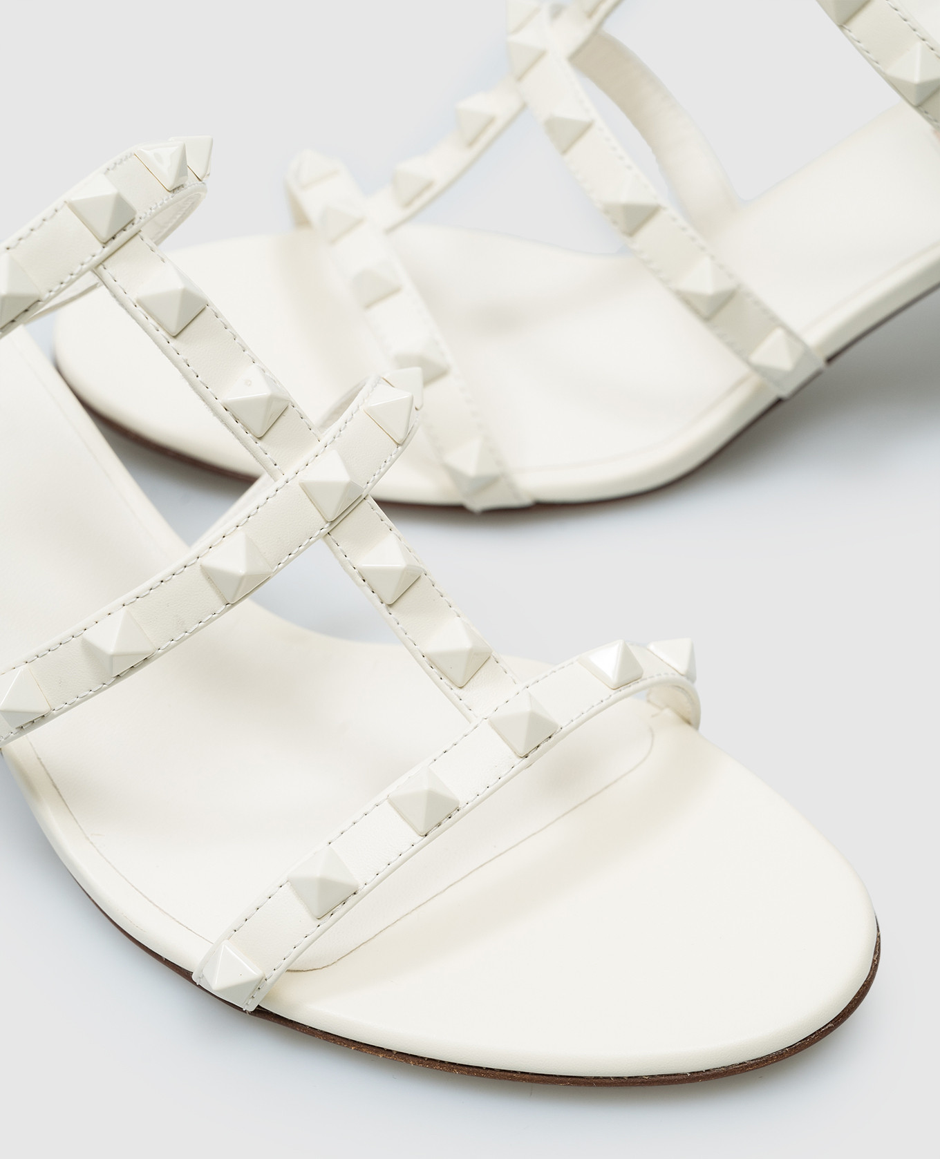 

Rockstud white leather mules Valentino