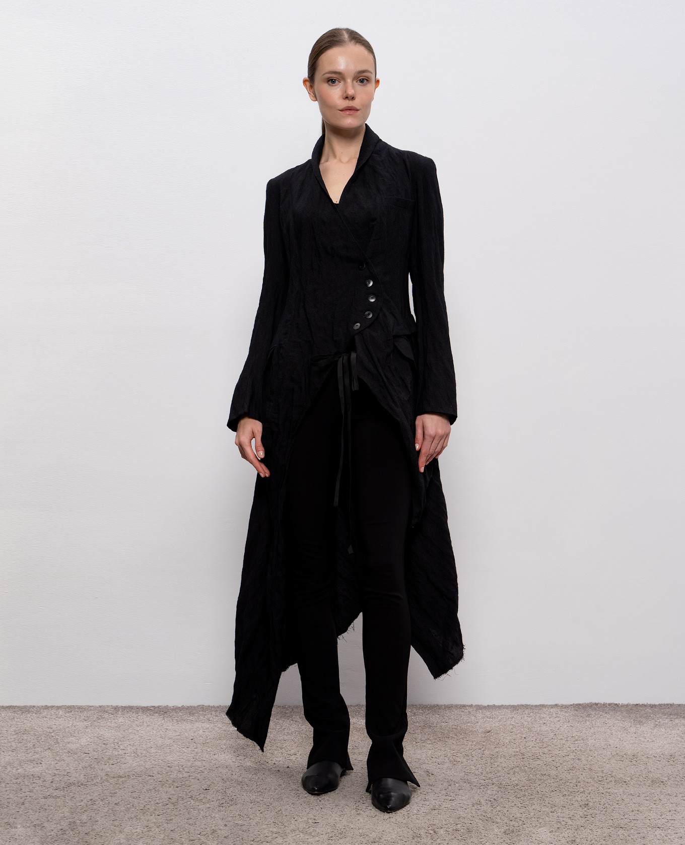 

Black wool jacket with train Marc Le Bihan