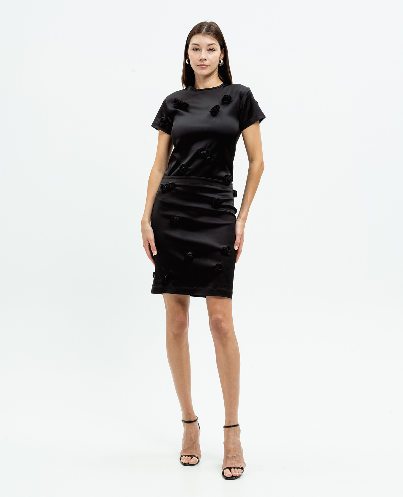 

Black top MENDOZA with applications in the form of roses Max Mara Sportmax