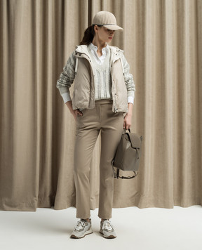 Brunello Cucinelli White shirt with monil chain MP091MA606