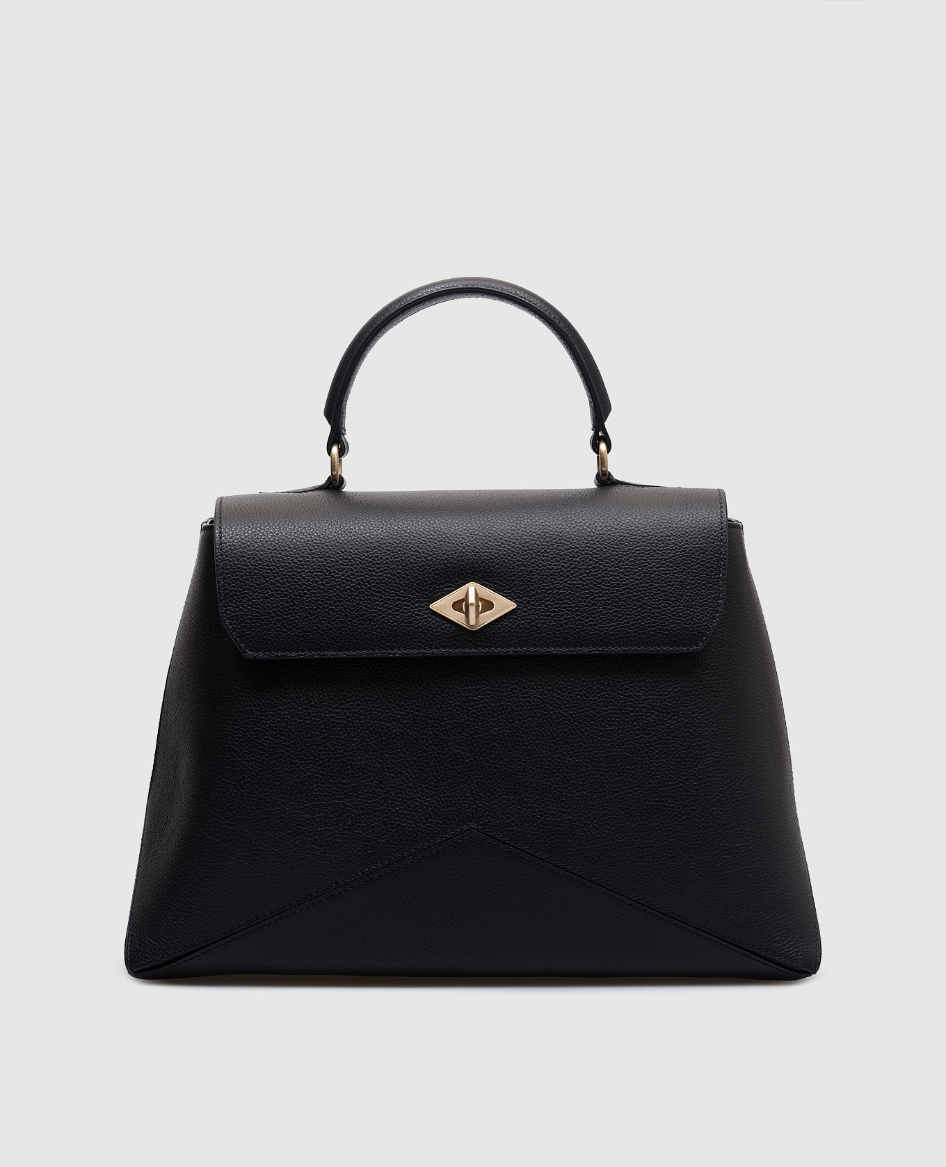

Diamond black leather satchel bag Ballantyne