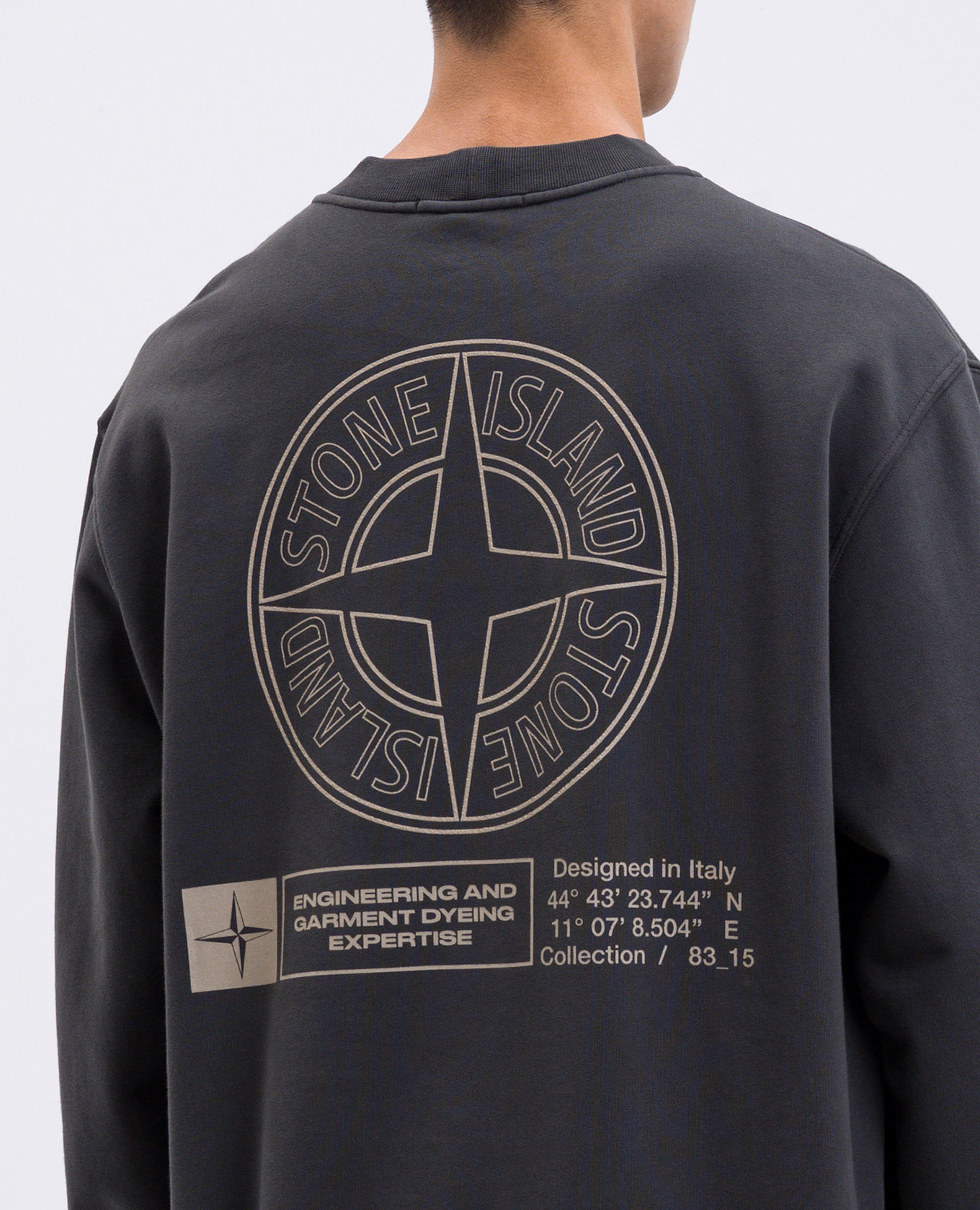 

Grey sweatshirt with logo print Stone Island