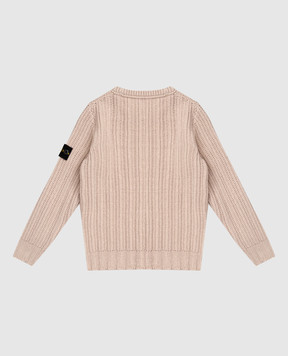 Stone Island Children's beige sweater with wool and cashmere K2S165100008S00M714