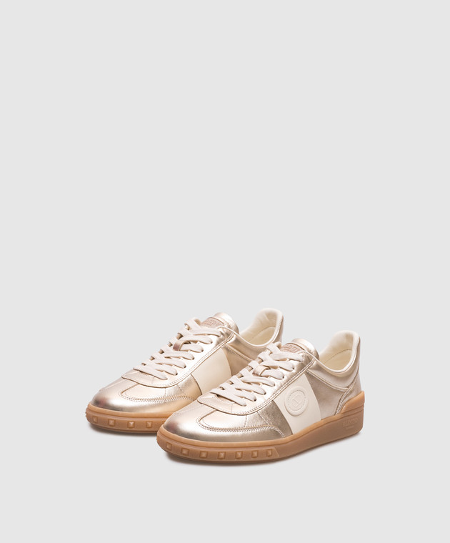 【Valentino】SNEAKER UPVILLAGE◆6W0S0IL9HEJ Valentino Garavani Upvillage Metallic Low-Top Sneakers