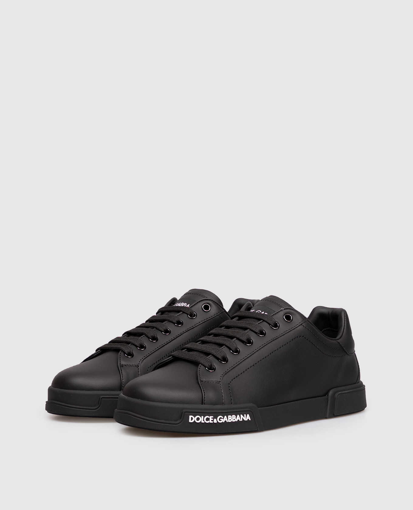 

Black leather Portofino sneakers Dolce&Gabbana