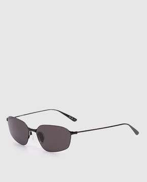 Balenciaga Black Invisible Oval Sunglasses 812822T0005