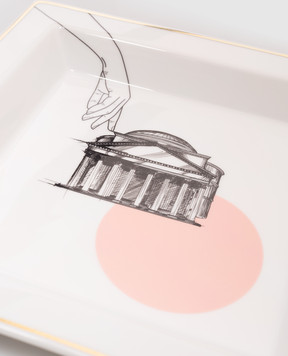 Ginori 1735 White porcelain dish Svuota Tasche Roma GINCM70005