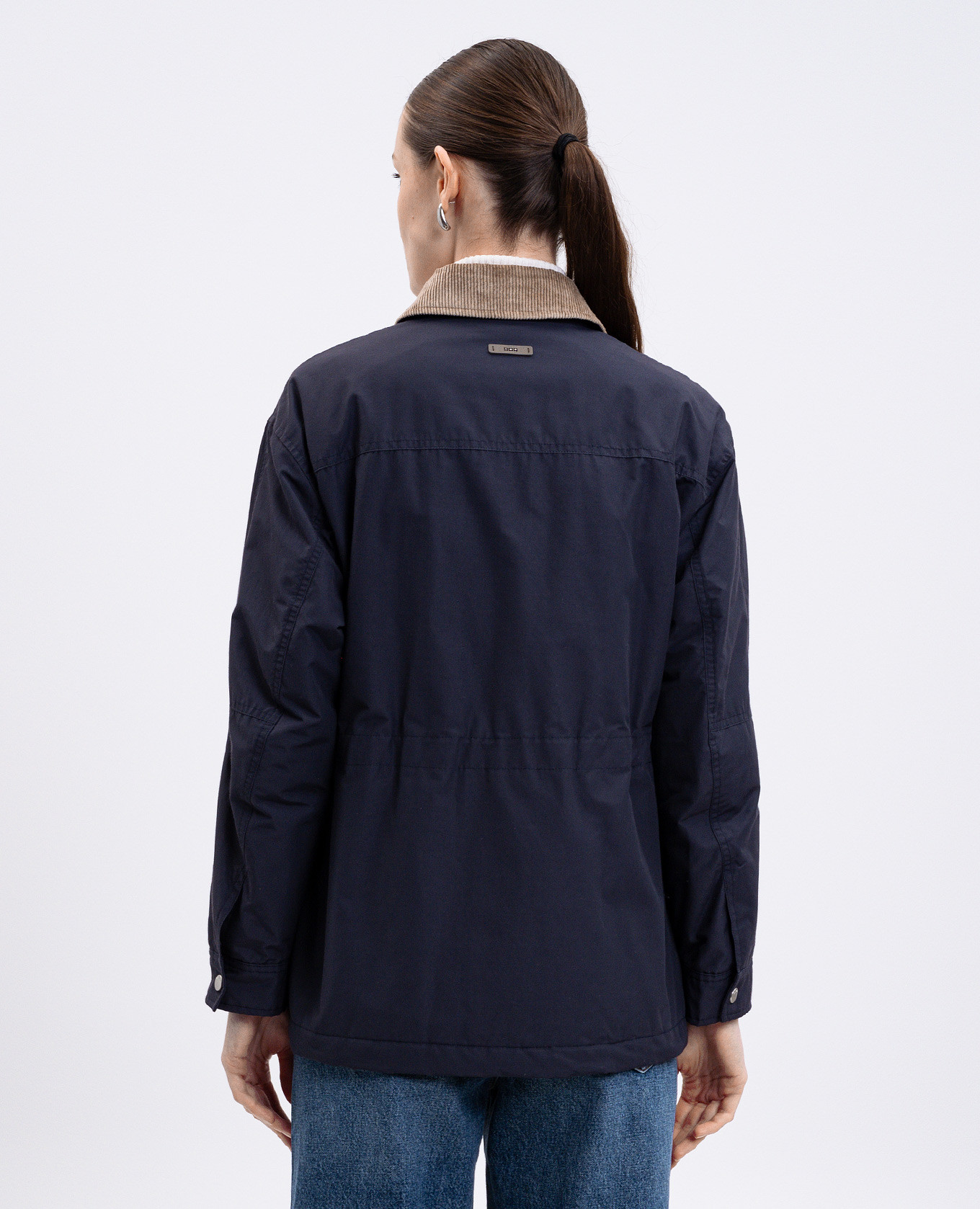 Blue jacket with brand patch Peserico 4