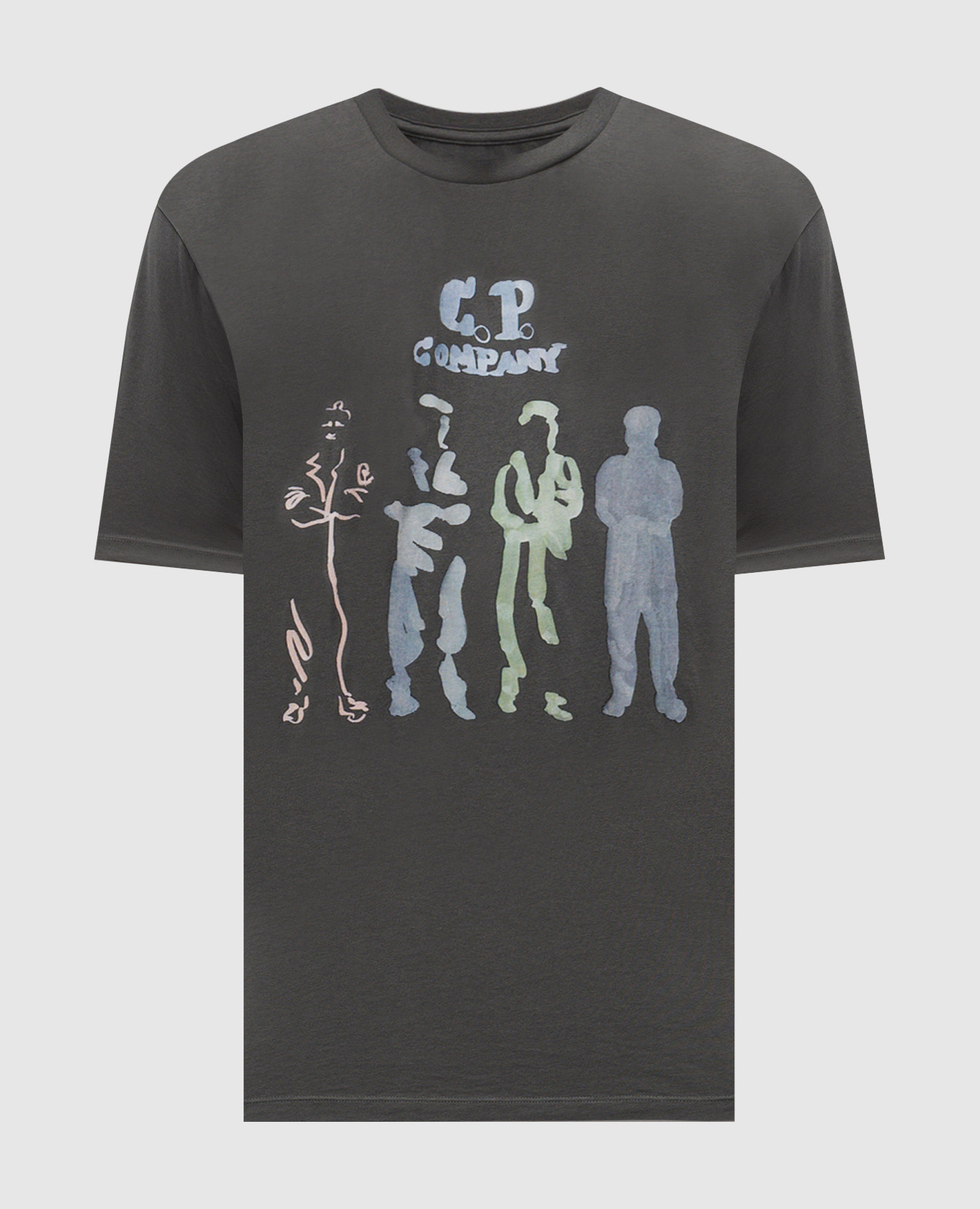 Green T-shirt with logo print C.P. Company