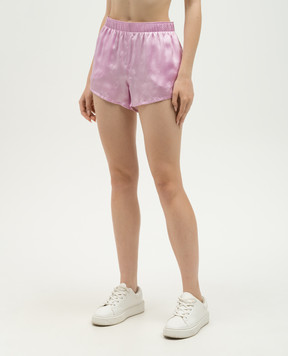 Balenciaga Pink shorts in woven logo pattern 792132TQN07