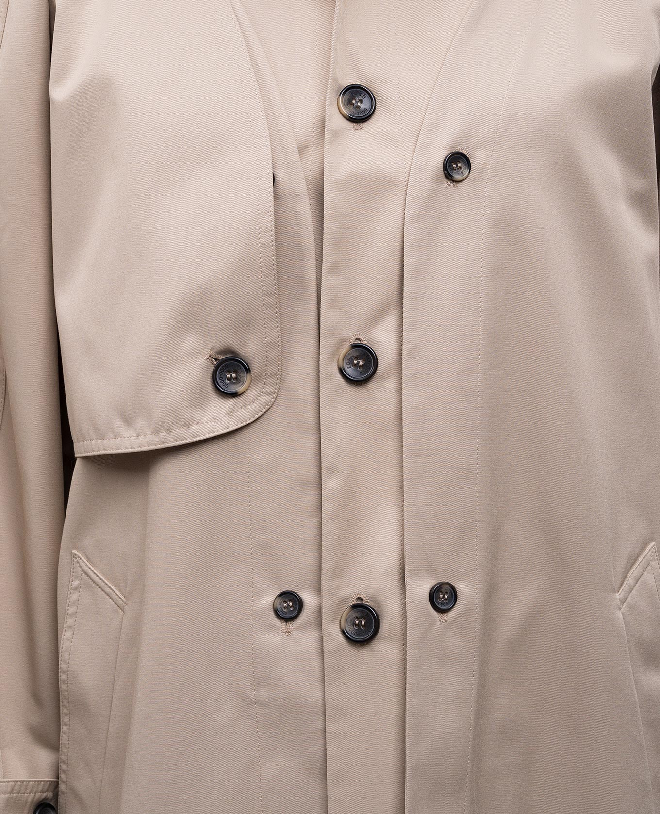 

Beige trench coat with logo Rokh