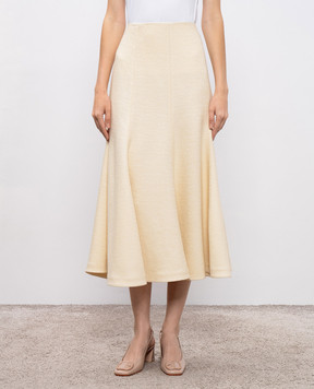Gabriela Hearst Selma beige silk skirt 4253066S130