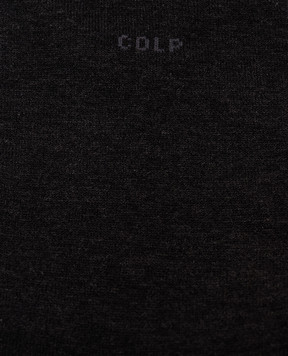 CDLP Black melange socks with logo MSO006122201