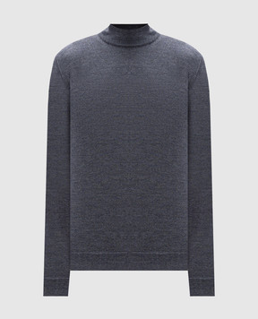 Cashmere&Whiskey Merino wool gray melange jumper 97397