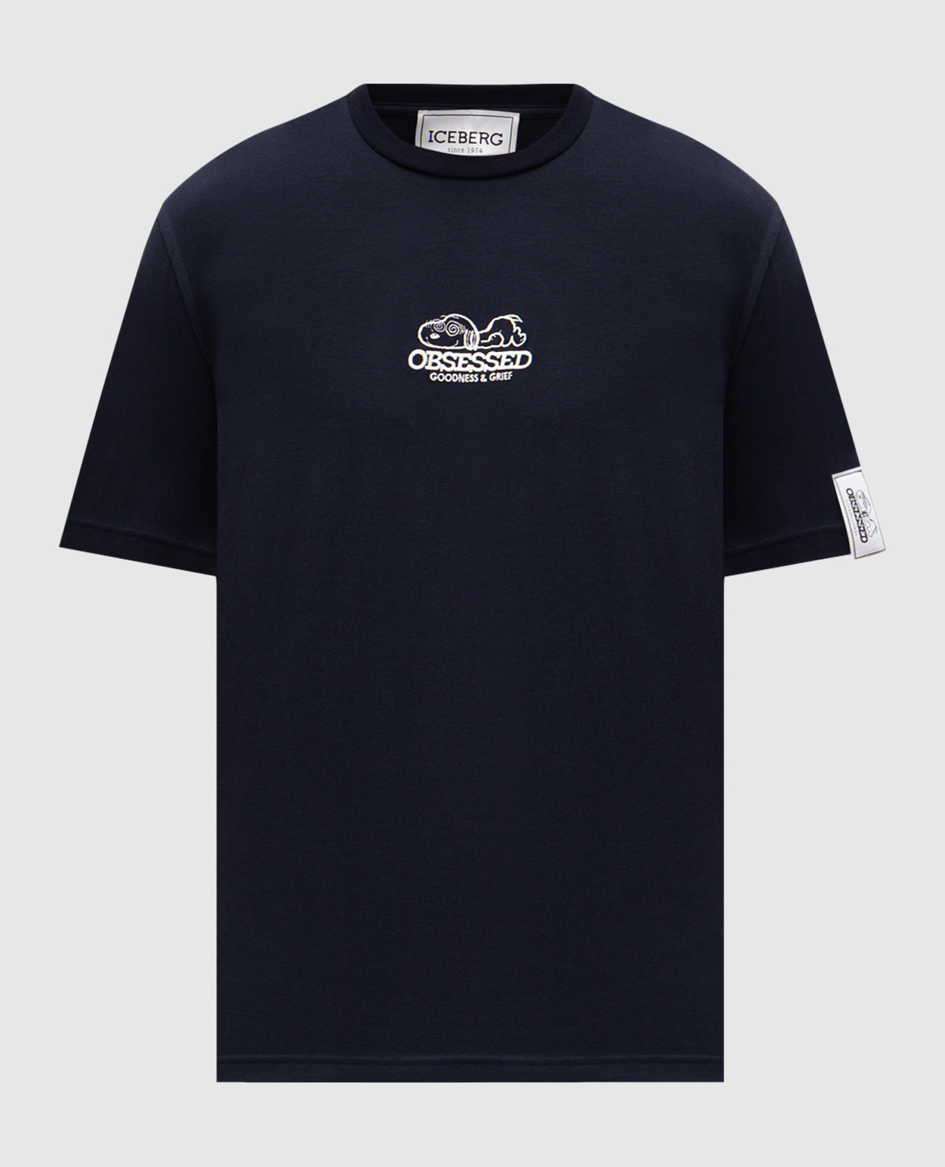Blue Peanuts T-shirt with embroidery Iceberg