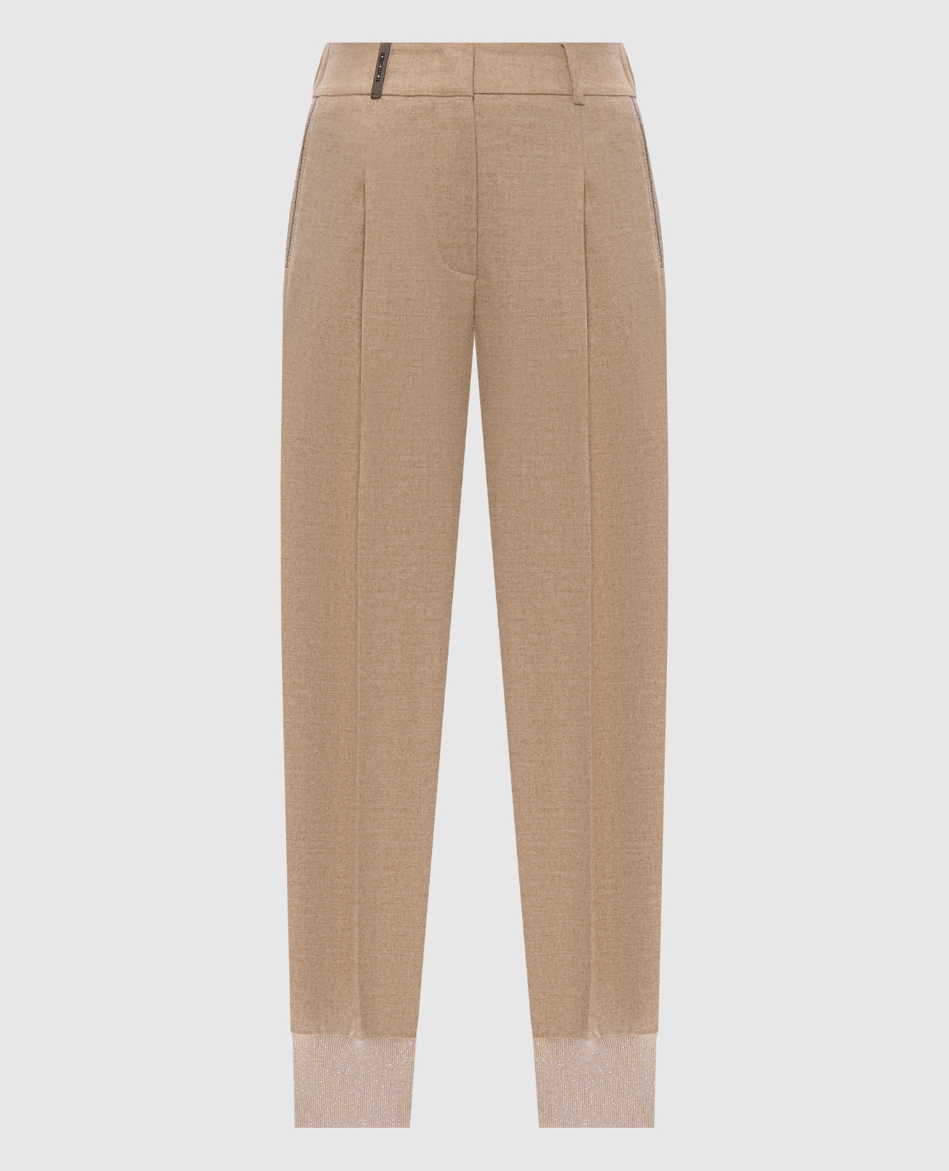 Beige wool pants Peserico