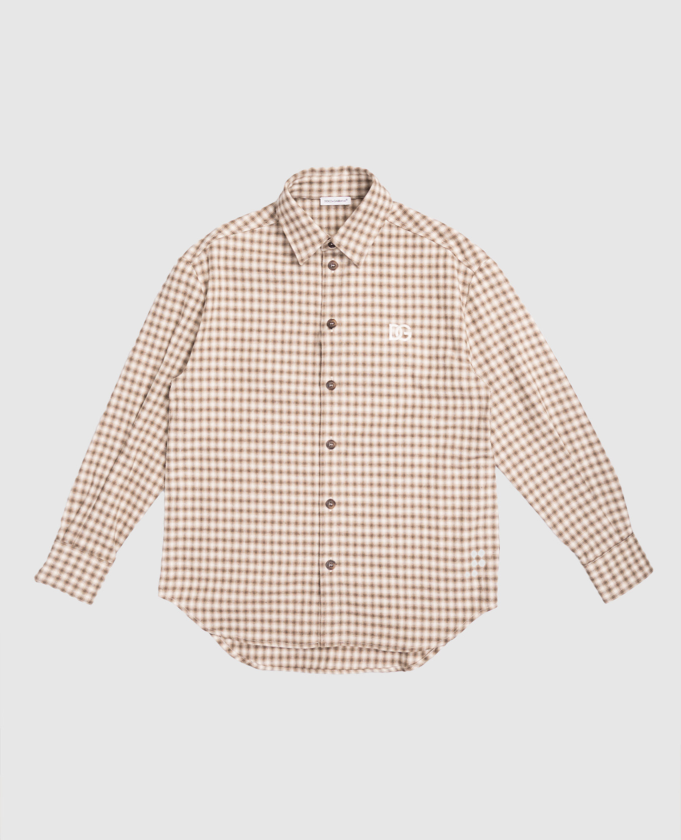 

Children's beige checked shirt Dolce&Gabbana