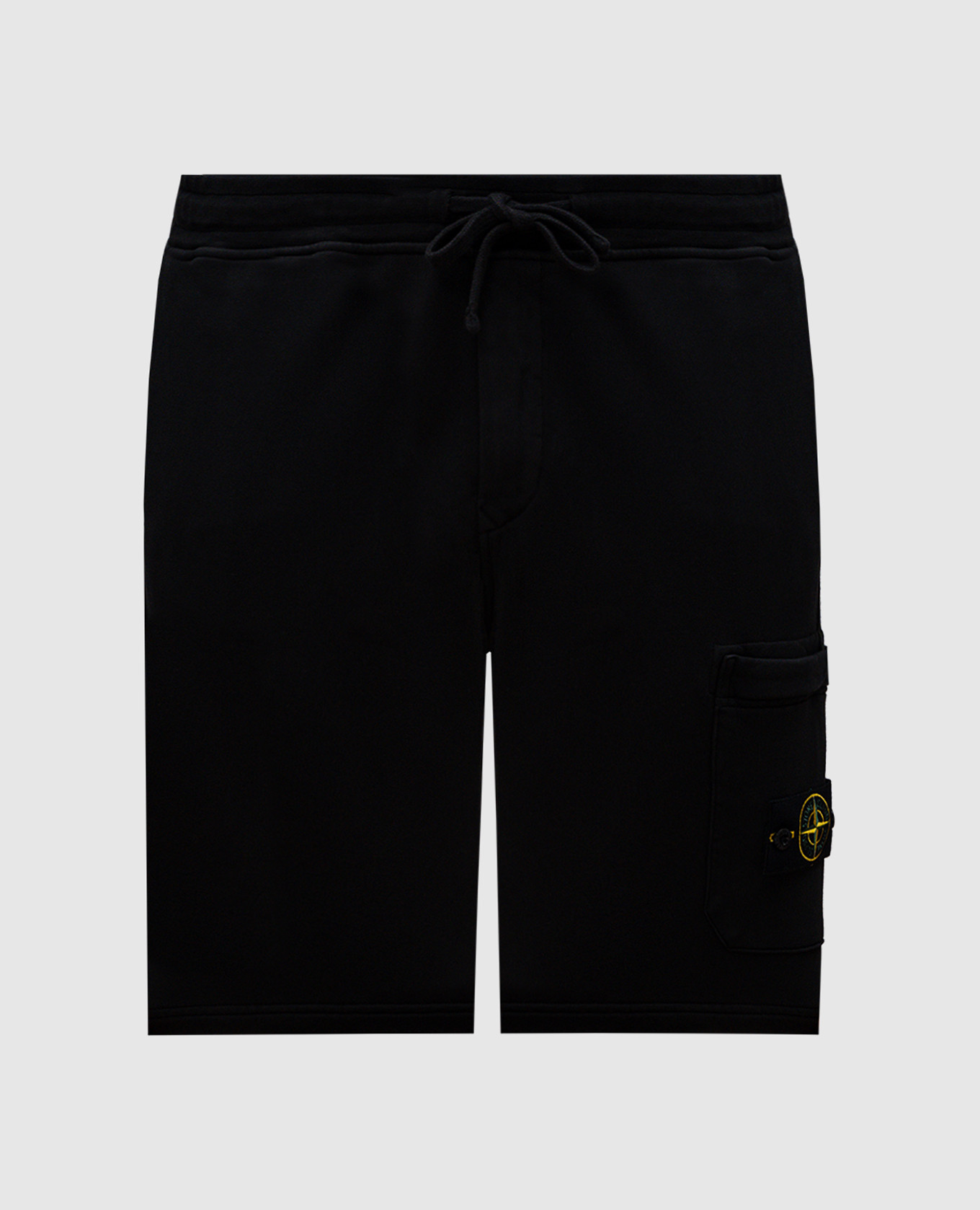 

Black shorts with logo patch Stone Island