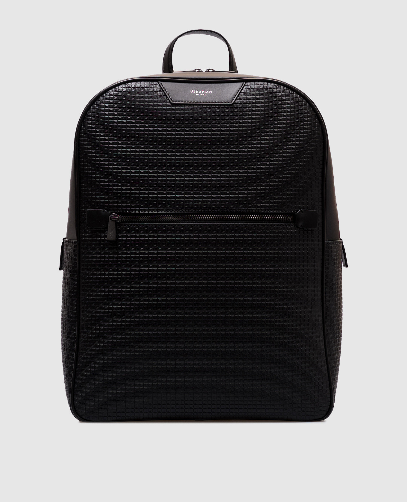 

Black leather backpack Serapian