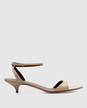 The Row Vika beige leather sandals F1583SL1