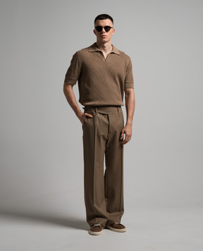 Dolce&Gabbana Brown pants made of wool GP07DTFUBGC