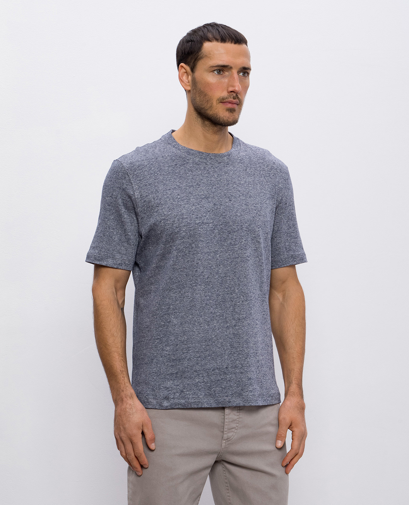 

Blue linen t-shirt Brunello Cucinelli
