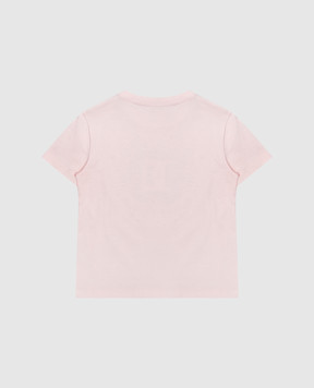 Dolce&Gabbana Children's pink t-shirt with crystals L5JTNKG7N6B812+