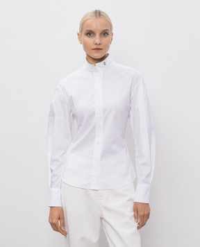 Brunello Cucinelli White shirt with a monil chain M0091NL936