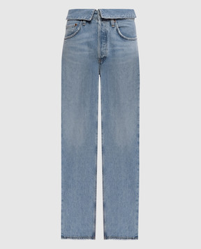 AGOLDE Blue jeans with a worn effect A2491601