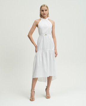 Twinset White midi dress with lace 241TT2061