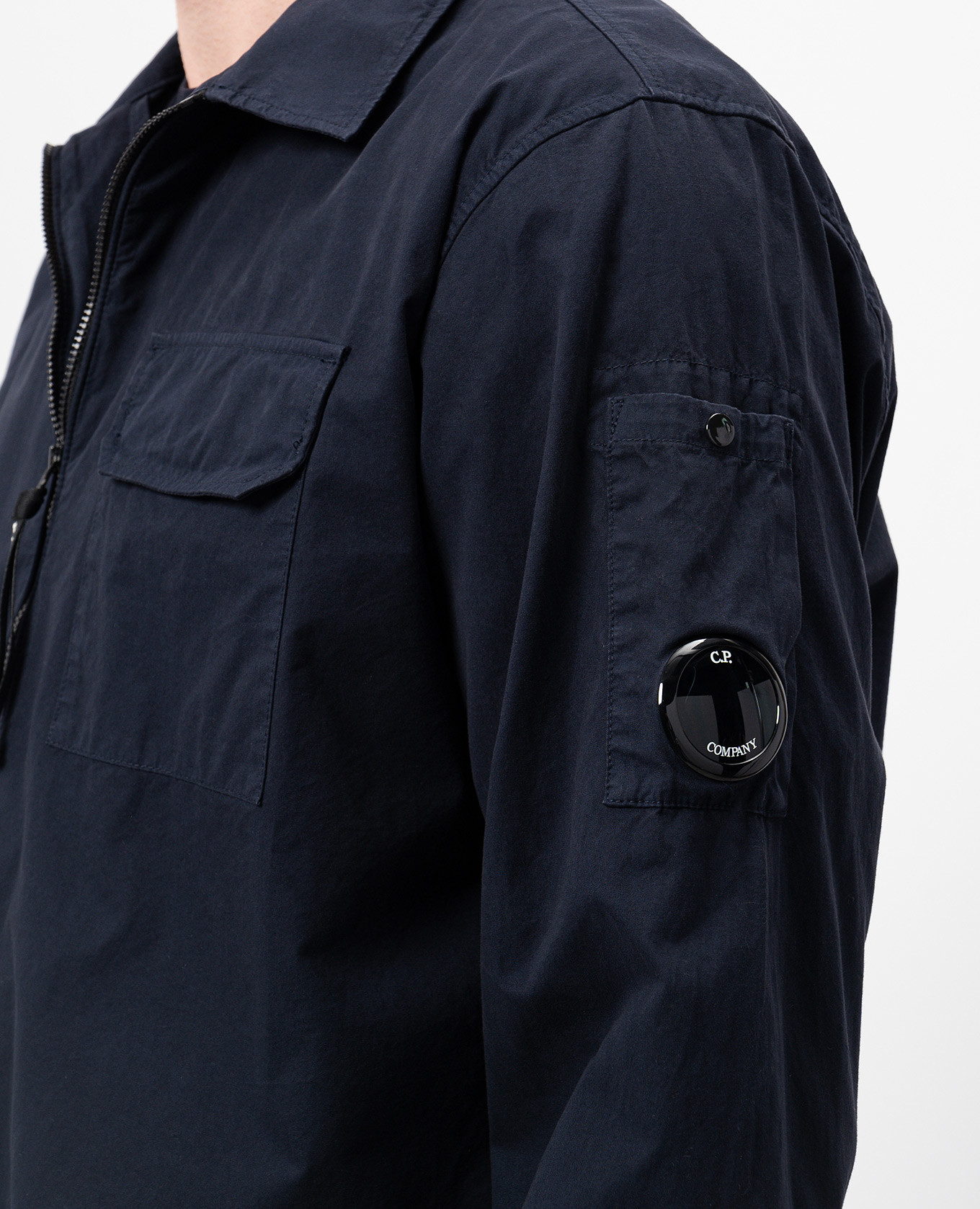 

Blue jacket with logo patch C.P. Company