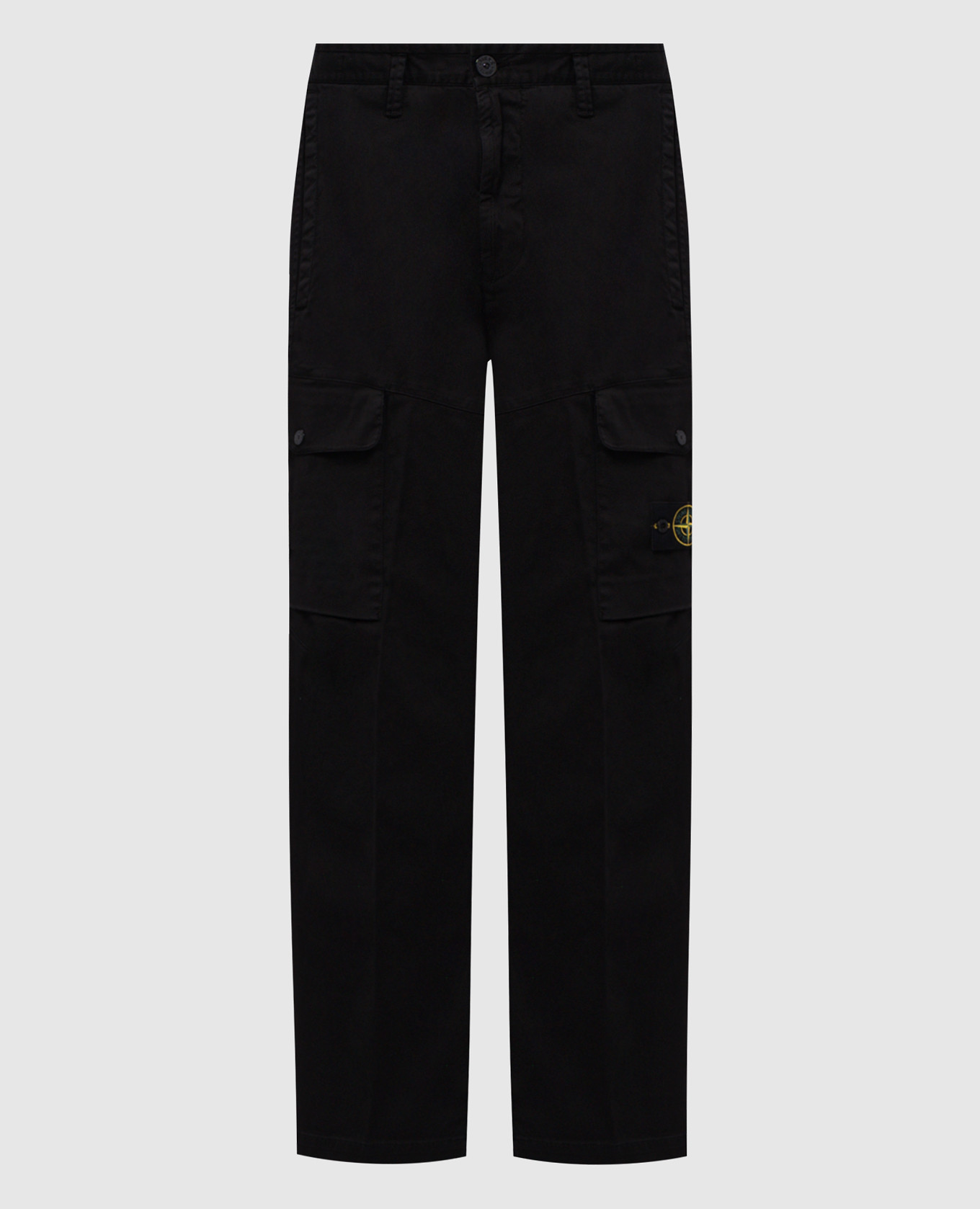 Black cargo pants with patch Stone Island