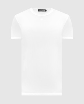 Dolce&Gabbana White T-shirt with logo G8SX0ZG7PIY