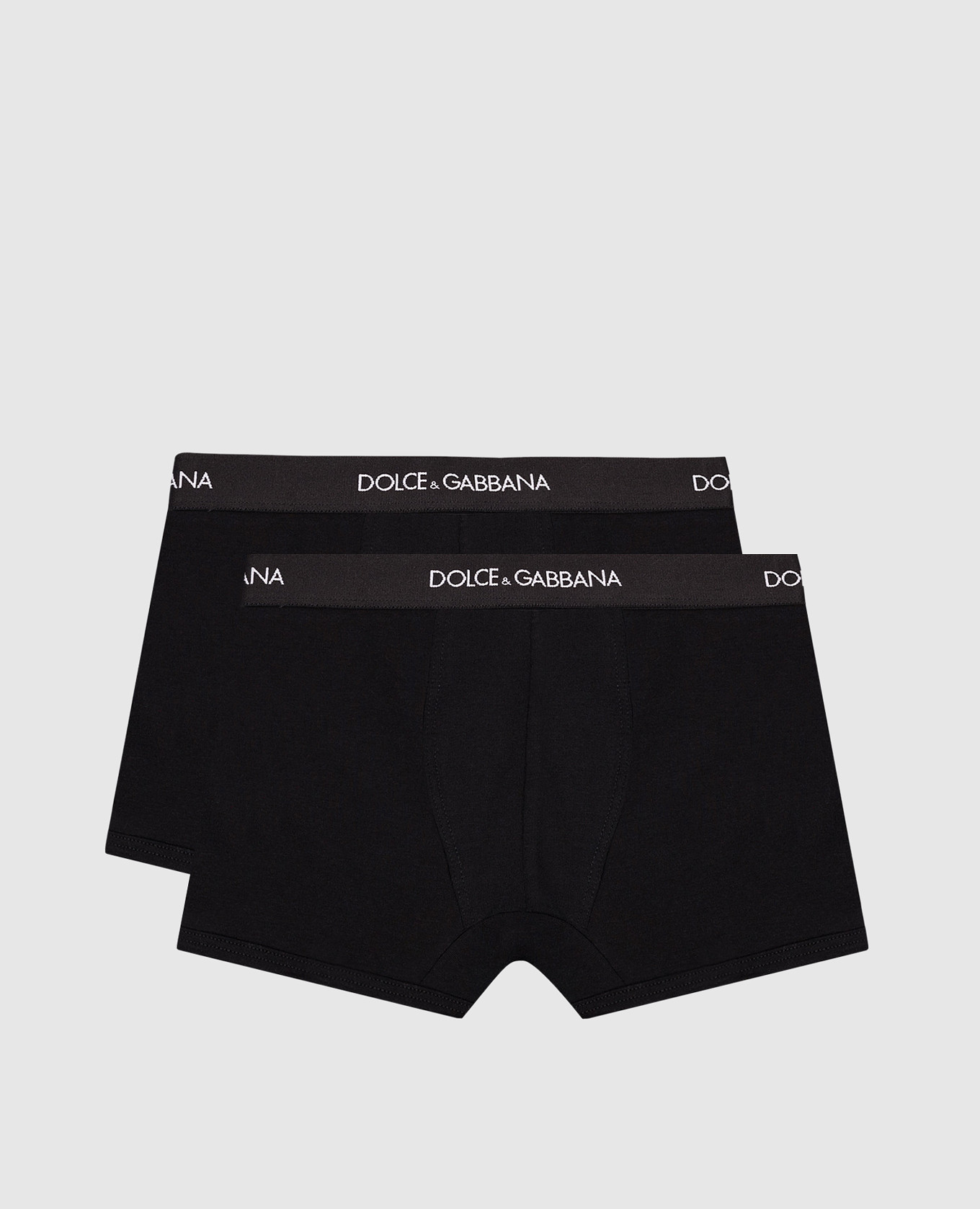 Children&#39;s set of black boxer shorts with logo Dolce&Gabbana