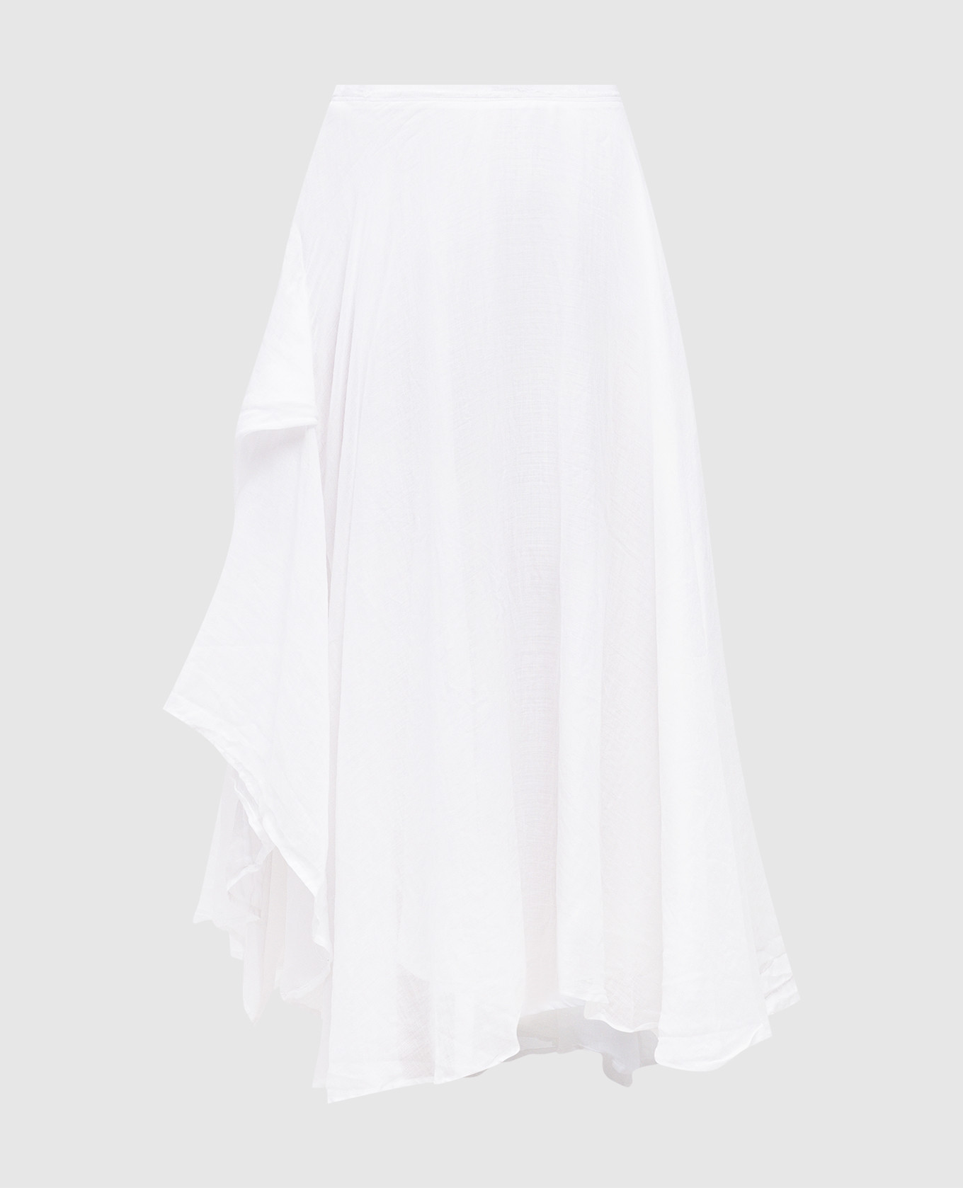 White asymmetrical skirt with a frame Marc Le Bihan