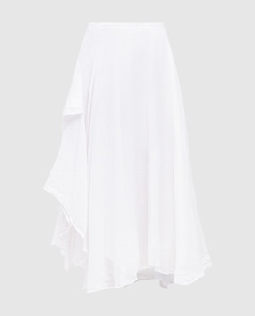 Marc Le Bihan White asymmetrical skirt with a frame 2566