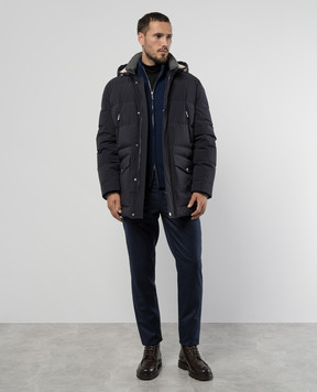 Brunello Cucinelli Blue pants made of wool ME226I1780
