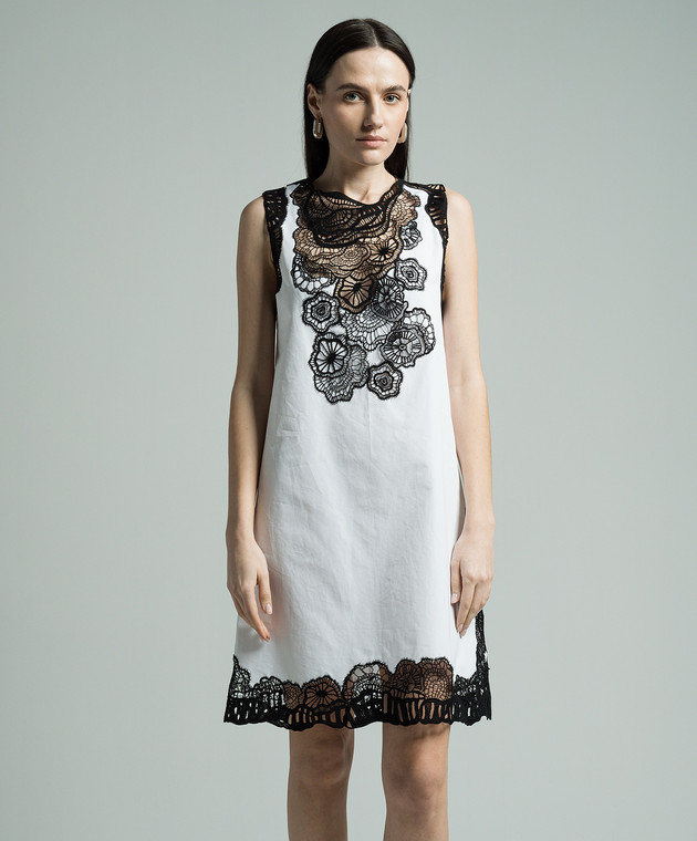 Jil Sander - White midi dress with lace J02CT0326J45002 - shop with  Bulgaria delivery at Symbol