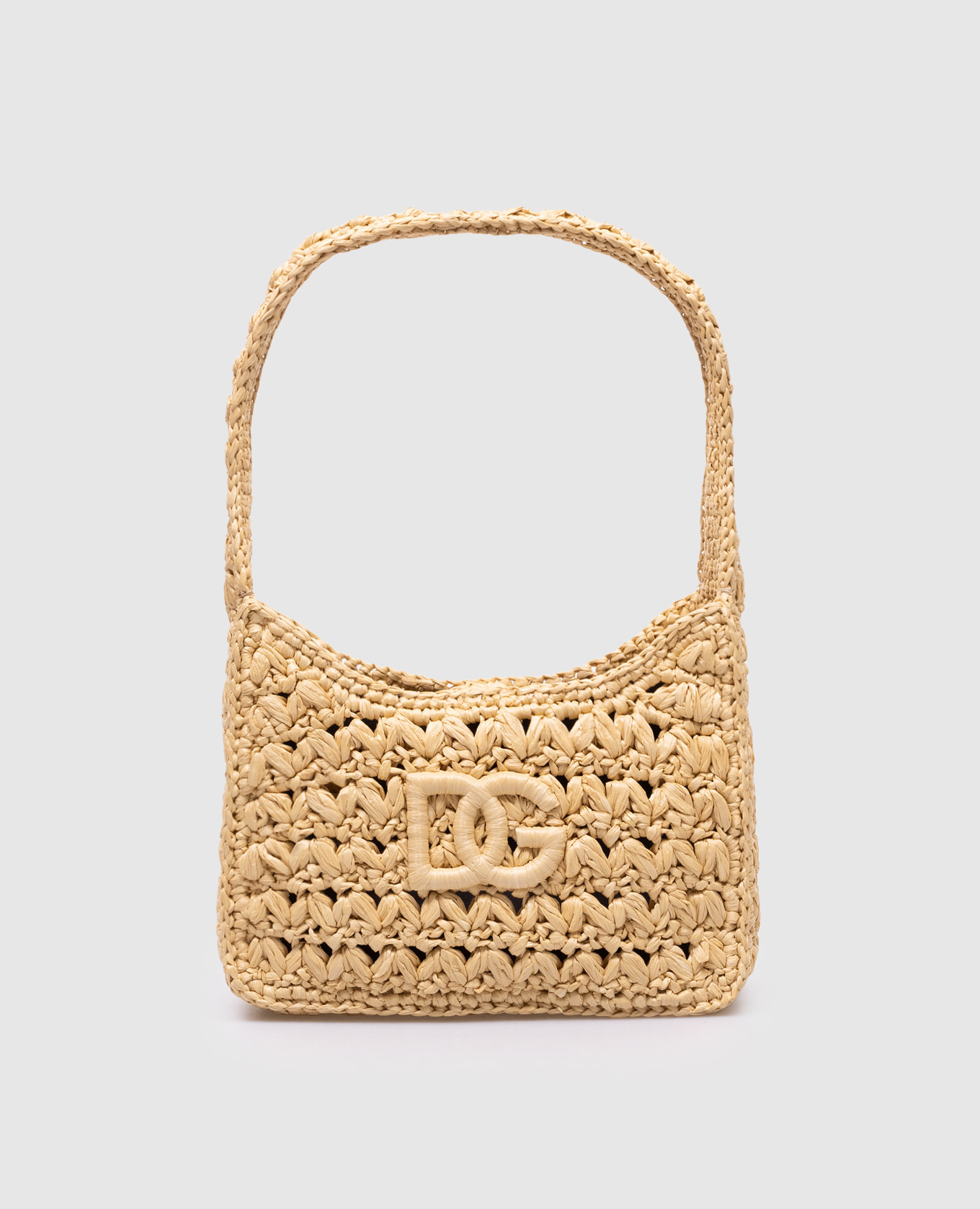 

Beige woven hobo bag 3.5 with logo Dolce&Gabbana