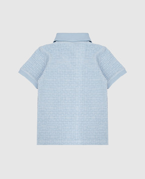 Givenchy Children's blue polo shirt with emblem pattern H3064823