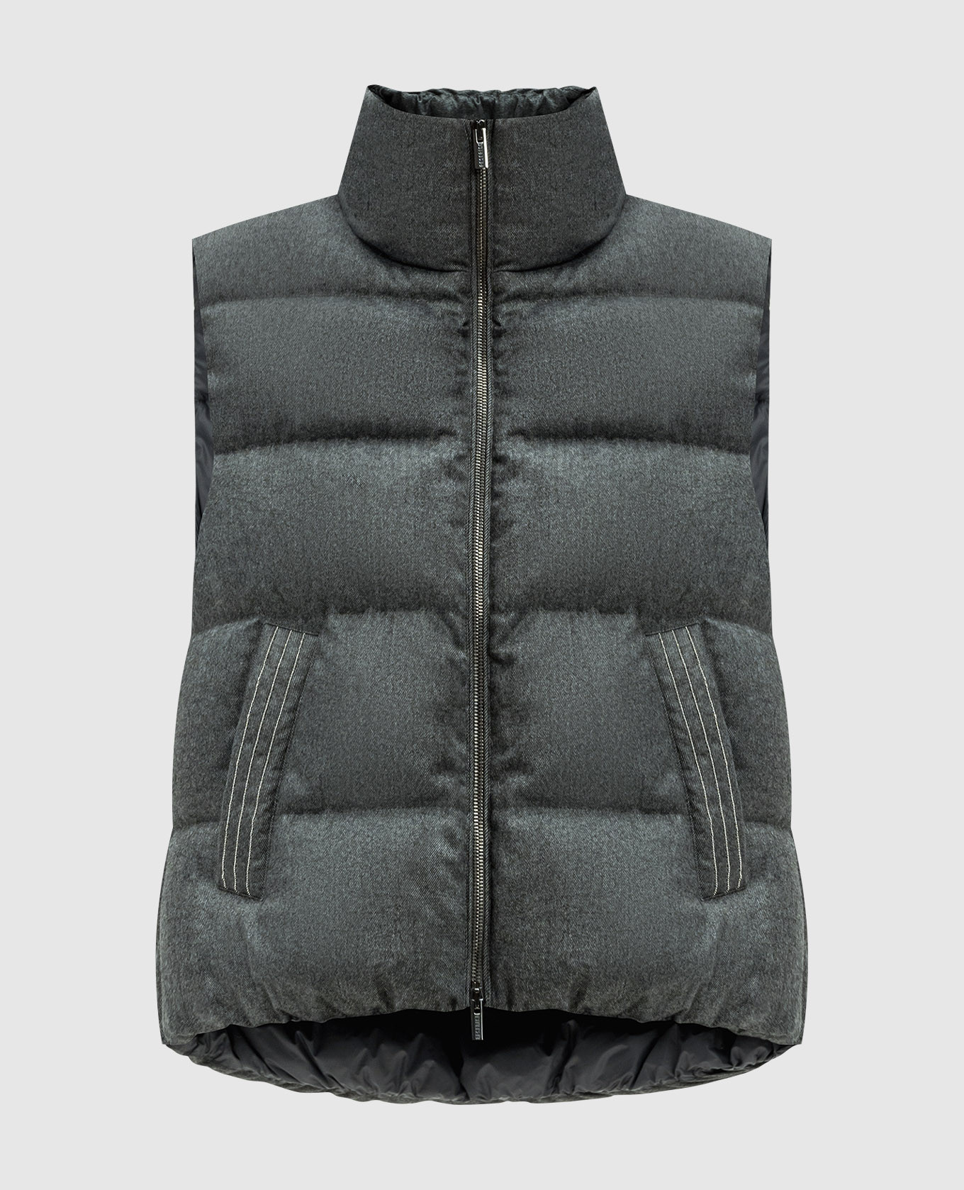 

Gray quilted down vest with monil chain Peserico, Grey
