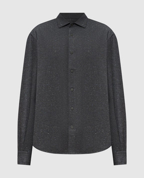 Herno Gray shirt with wool CM00007UR33448
