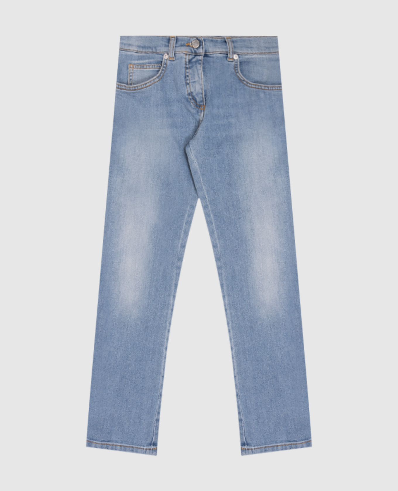 

Children's blue jeans with a distressed effect Ermanno Scervino, Голубой
